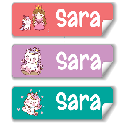 Unicorn school name labels for kids in UAE