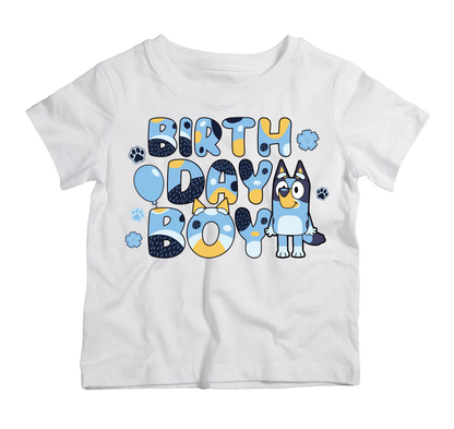 Birthday boy- Bluey Cotton T-Shirt