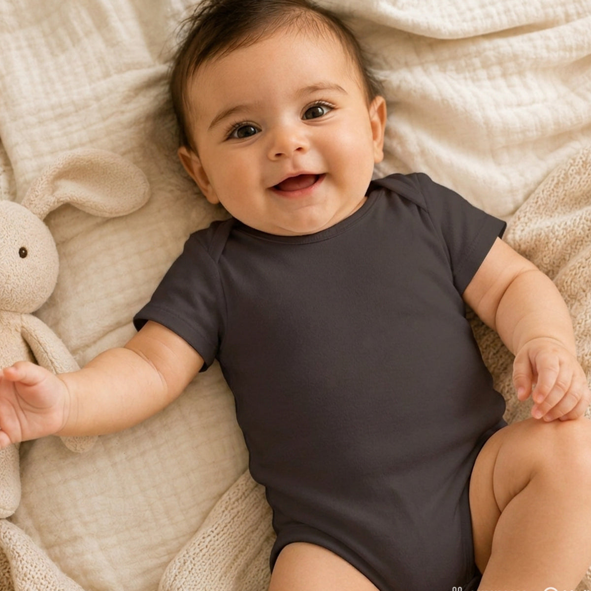 Black Baby Cotton Onesie UAE – Soft Infant Bodysuit for Everyday Wear