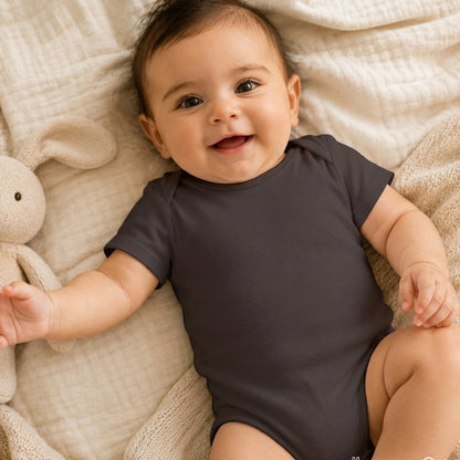 Black Baby Cotton Onesie UAE – Soft Infant Bodysuit for Everyday Wear