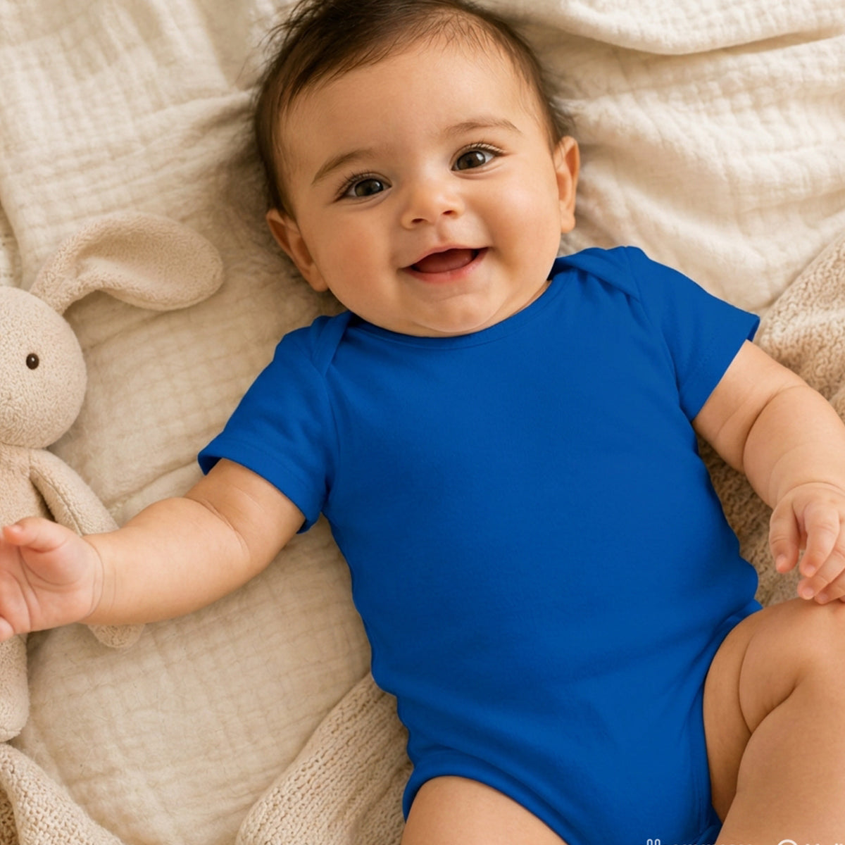 Blue Baby Cotton Onesie UAE – Soft Infant Bodysuit for Everyday Wear