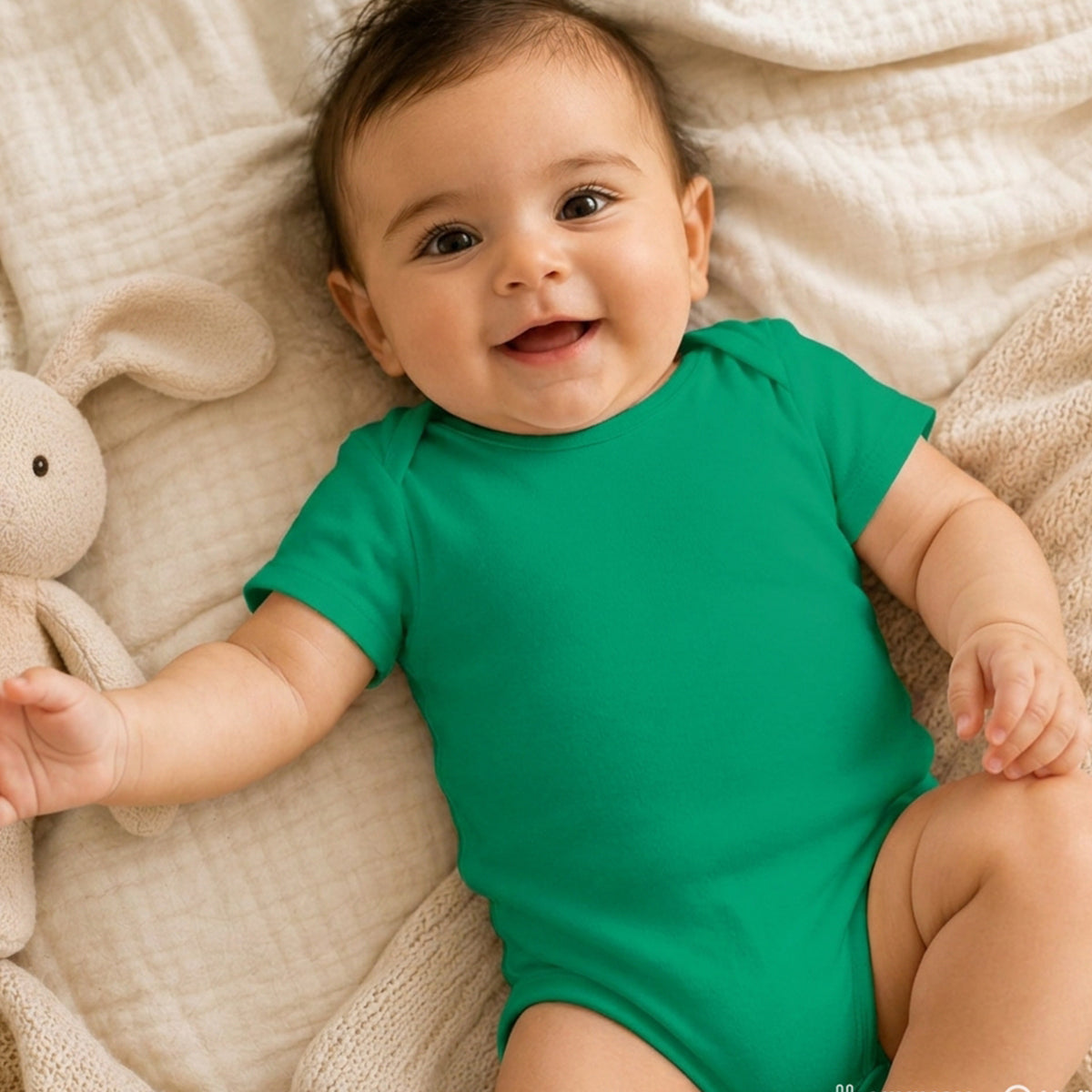 Green Baby Cotton Onesie UAE – Soft Infant Bodysuit for Everyday Wear
