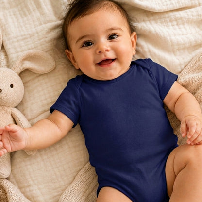Navy Blue Baby Cotton Onesie UAE – Soft Infant Bodysuit for Everyday Wear