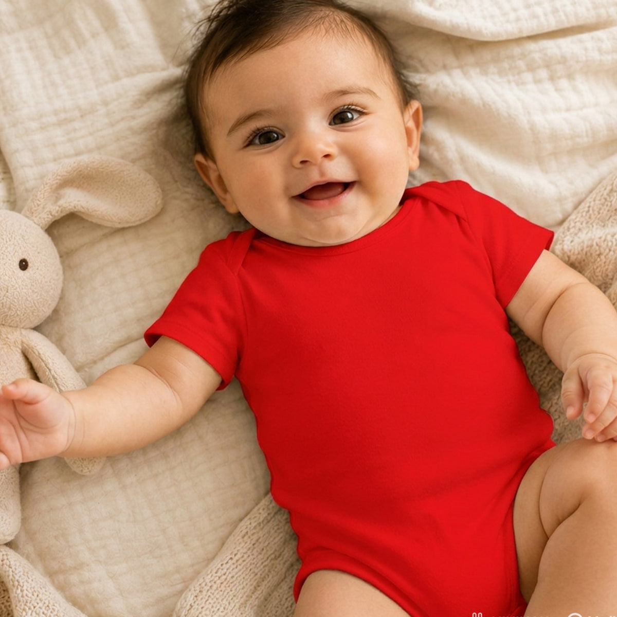 Red Baby Cotton Onesie UAE – Soft Infant Bodysuit for Everyday Wear