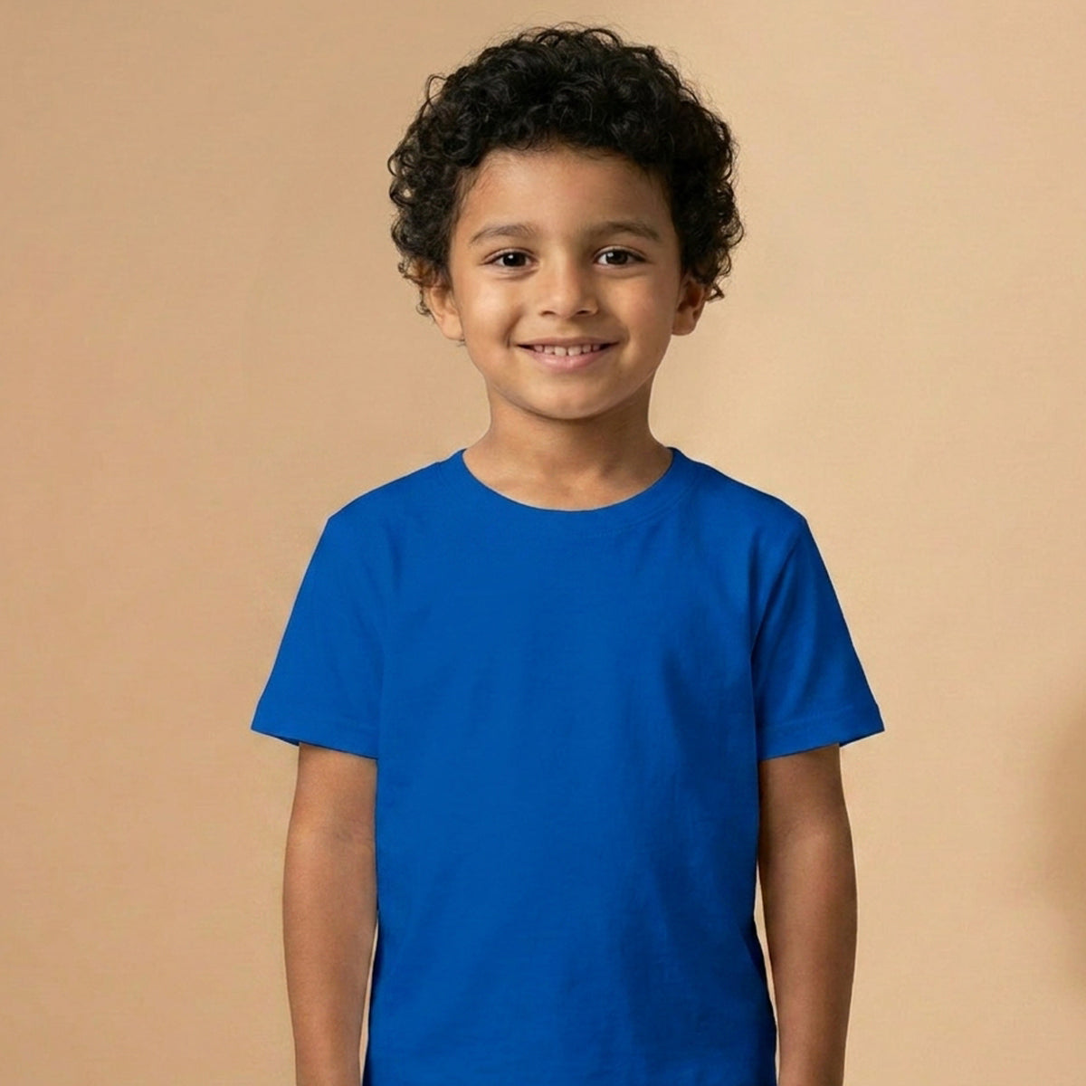 Blank Boys Blue Cotton T-Shirt UAE for School and Everyday Wear