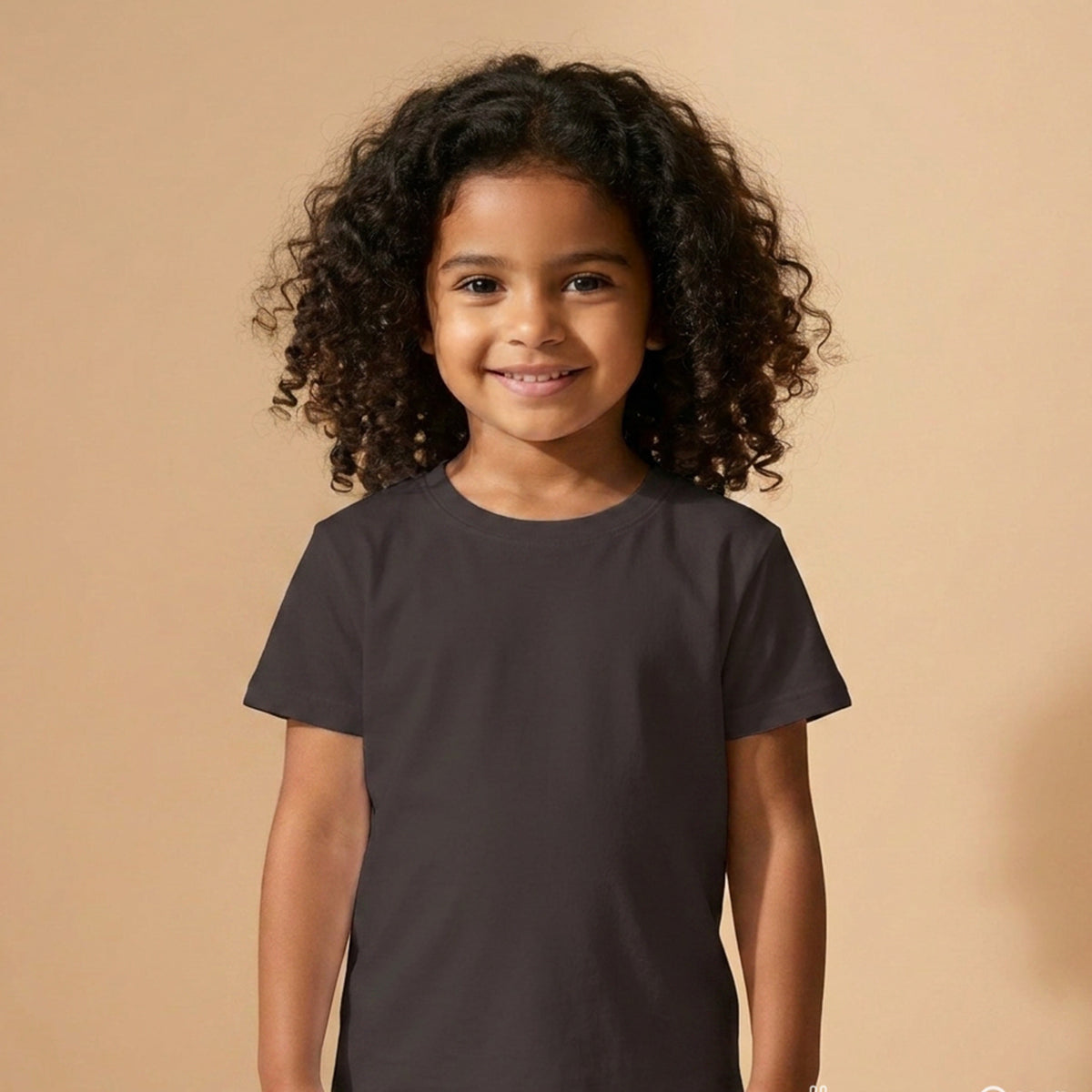 Blank Girls Black Cotton T-Shirt UAE for School and Everyday Wear