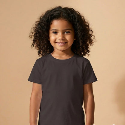 Blank Girls Black Cotton T-Shirt UAE for School and Everyday Wear