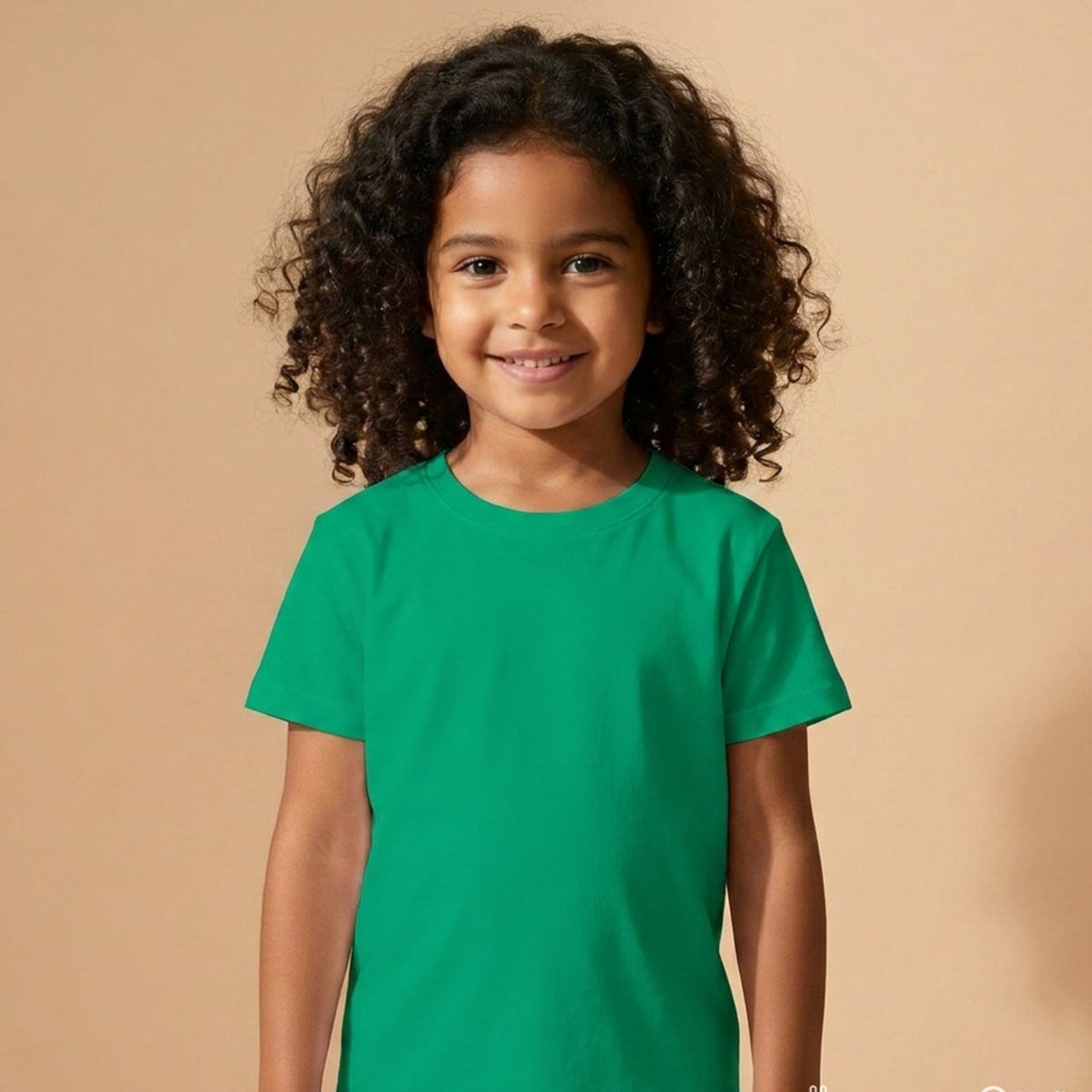 Blank Girls Green Cotton T-Shirt UAE for School and Everyday Wear