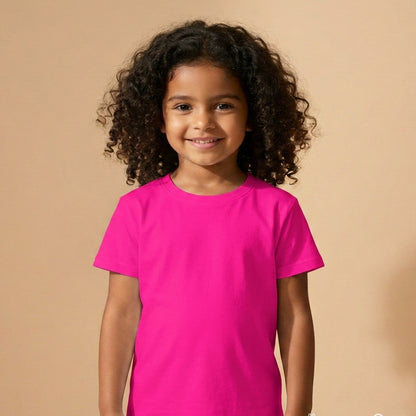 Pink Cotton T-Shirt for School and Everyday Wear