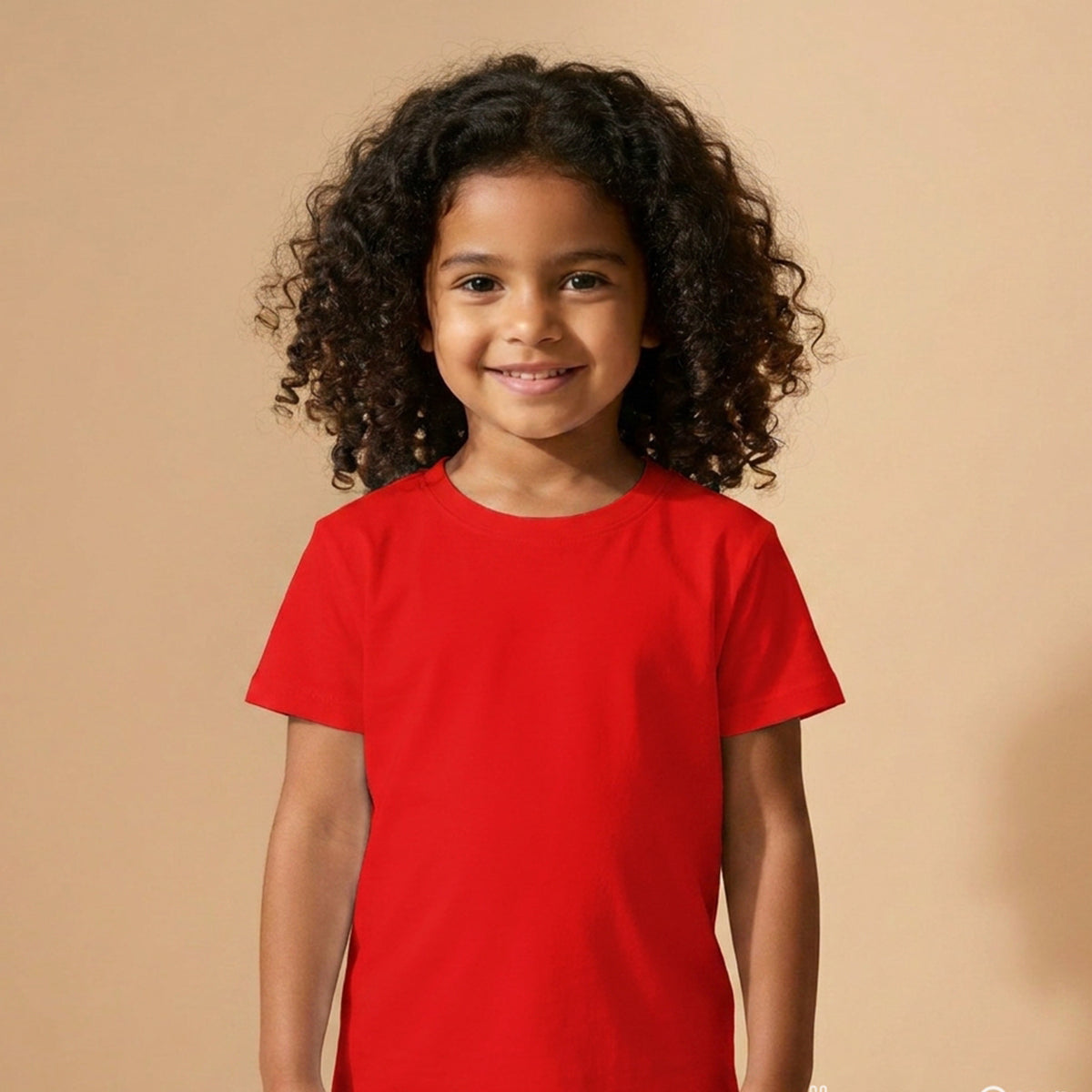 Blank Girls Red Cotton T-Shirt UAE for School and Everyday Wear