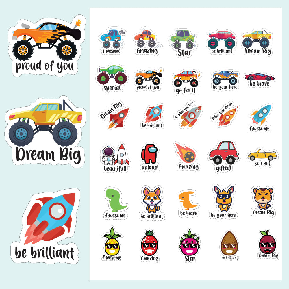Boys Reward Motivational Stickers UAE