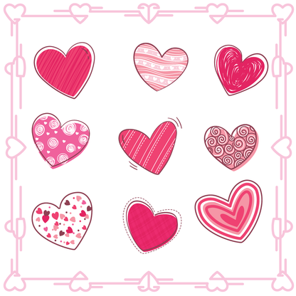 Hearts Collection Waterproof Stickers UAE