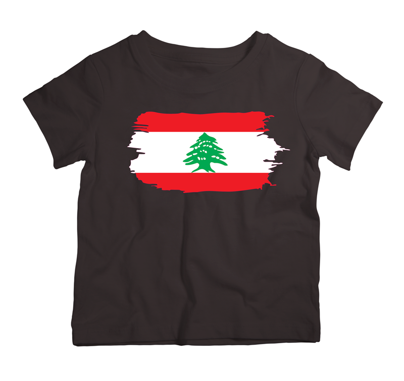 black cotton t-shirt lebanon design cultural pride breathable casual wear UAE