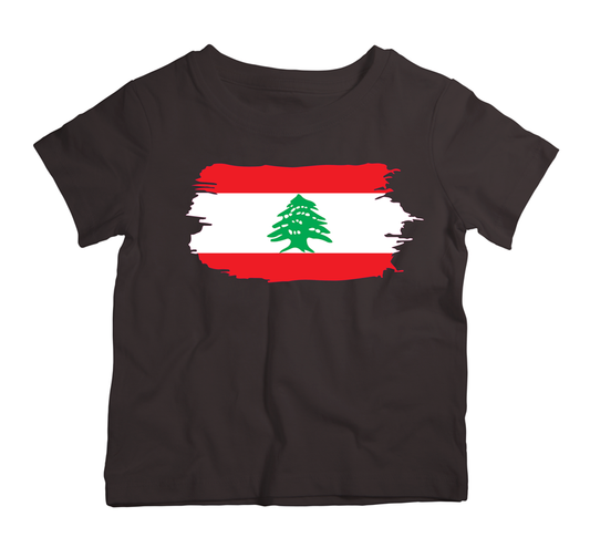 black cotton t-shirt lebanon design cultural pride breathable casual wear UAE