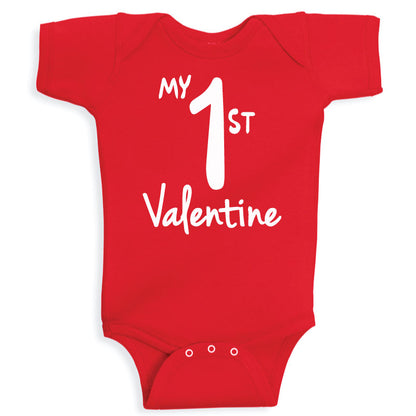 My First Valentine baby onesie UAE soft cotton newborn Valentine outfit by Twinkle Hands for baby celebrations and photoshoots