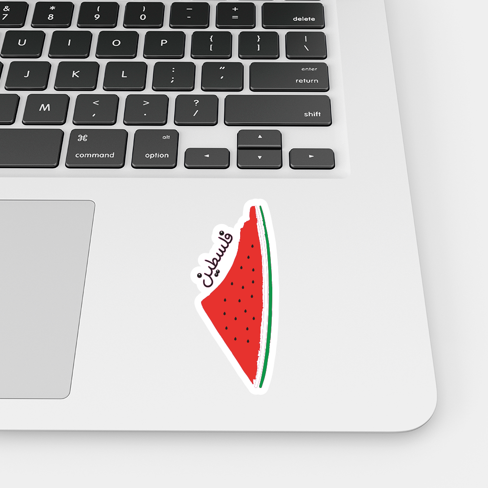 Waterproof Watermelon Palestinian map 8 Stickers
