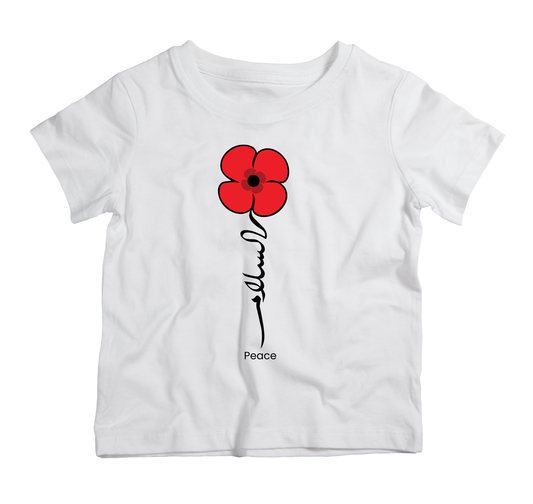 Peace cotton t-shirt UAE soft cotton peace inspired shirt by Twinkle Hands for casual everyday wear