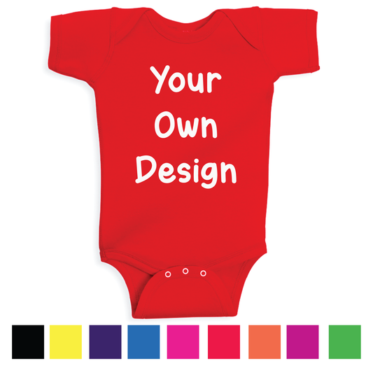 Personalised baby onesie UAE with custom name and photo printed on soft 100% cotton baby bodysuit