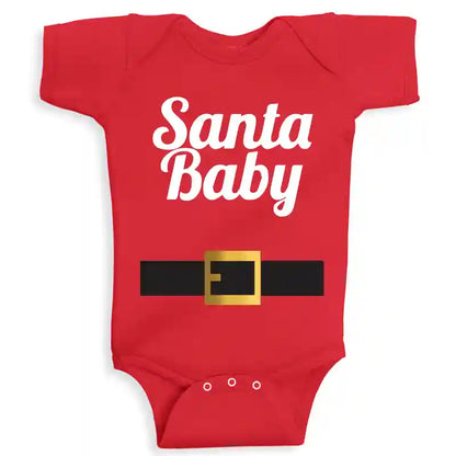 Santa Baby Christmas onesie red baby bodysuit festive holiday outfit UAE