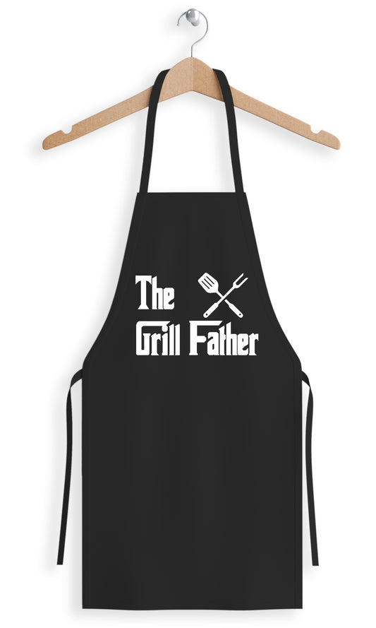 The Grill Father apron UAE funny BBQ cooking apron by Twinkle Hands for dads grilling outdoor cooking and family BBQ parties