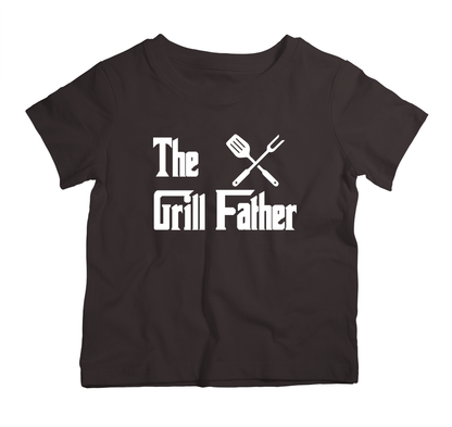 The Grill Father Dad cotton t-shirt UAE funny BBQ dad shirt by Twinkle Hands, soft cotton casual outfit