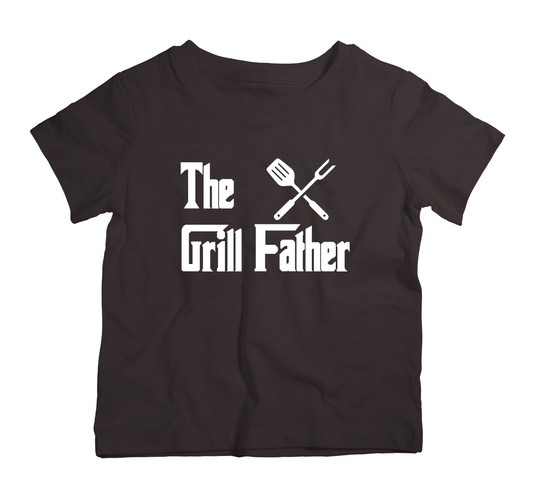 The Grill Father Dad cotton t-shirt UAE funny BBQ dad shirt by Twinkle Hands, soft cotton casual outfit