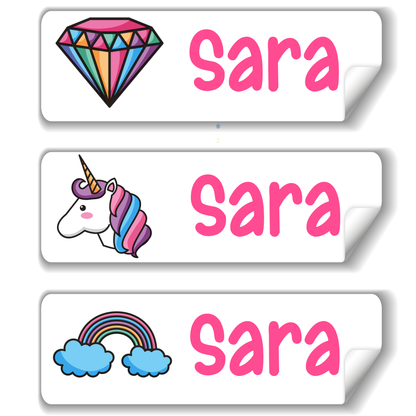 Unicorn school name labels for kids in UAE