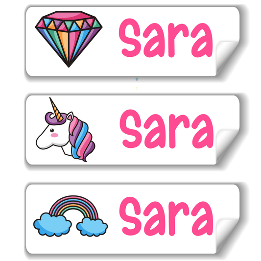 Unicorn school name labels for kids in UAE