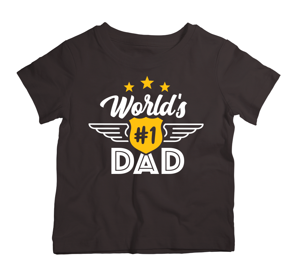 World's Number 1 Dad cotton t-shirt UAE soft cotton dad shirt by Twinkle Hands, family themed outfit