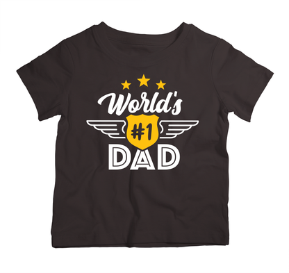 World's Number 1 Dad cotton t-shirt UAE soft cotton dad shirt by Twinkle Hands, family themed outfit
