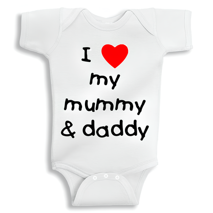 I love daddy and mummy Baby Onesie