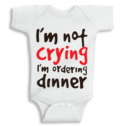 I am not crying Baby Onesie