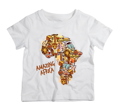Amazing Africa cotton t-shirt UAE soft cotton Africa inspired shirt by Twinkle Hands for casual everyday wear
