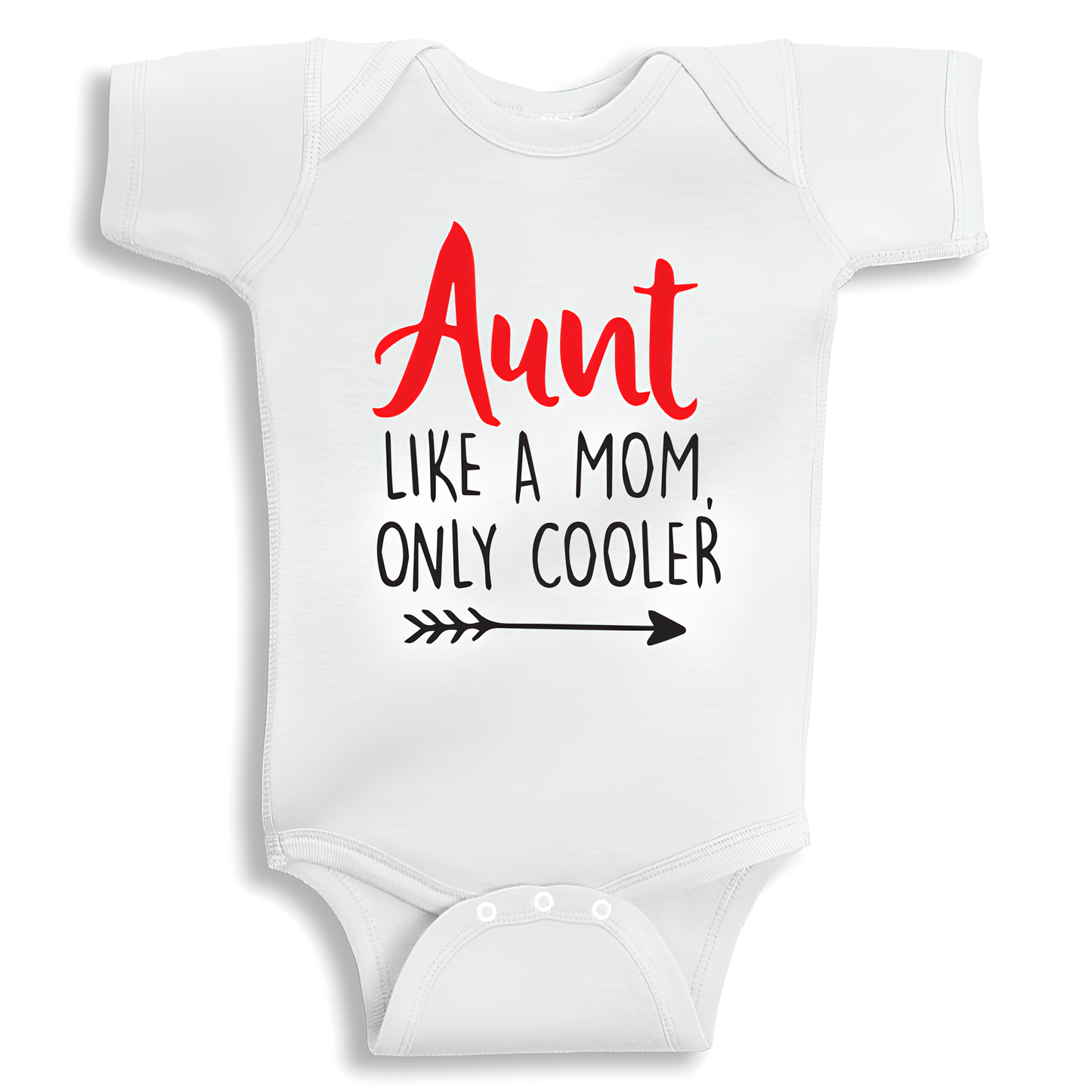 Aunt Like a Mom Only Cooler baby onesie UAE soft cotton newborn bodysuit by Twinkle Hands
