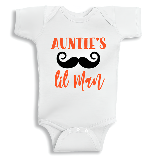 Auntie’s Little Man baby onesie UAE soft cotton newborn bodysuit by Twinkle Hands