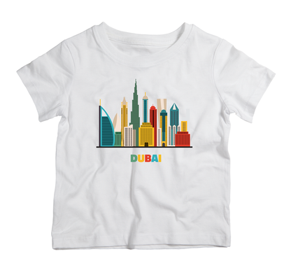 Dubai Skyline cotton t-shirt UAE soft cotton Dubai skyline inspired shirt by Twinkle Hands for casual everyday wear
