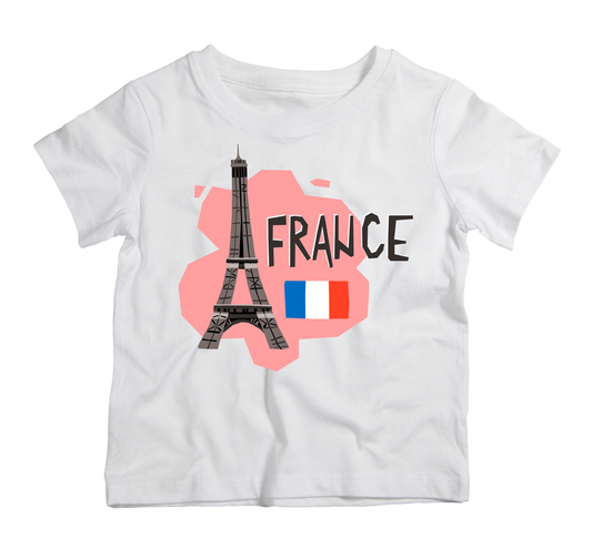 France cotton t-shirt UAE soft cotton France inspired shirt by Twinkle Hands for casual everyday wear