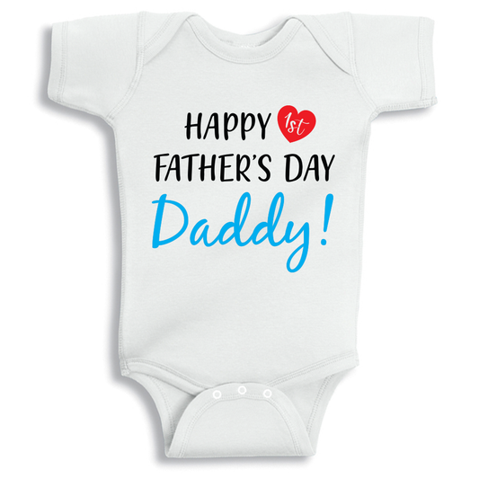 Happy First Father’s Day baby onesie UAE soft cotton newborn bodysuit by Twinkle Hands