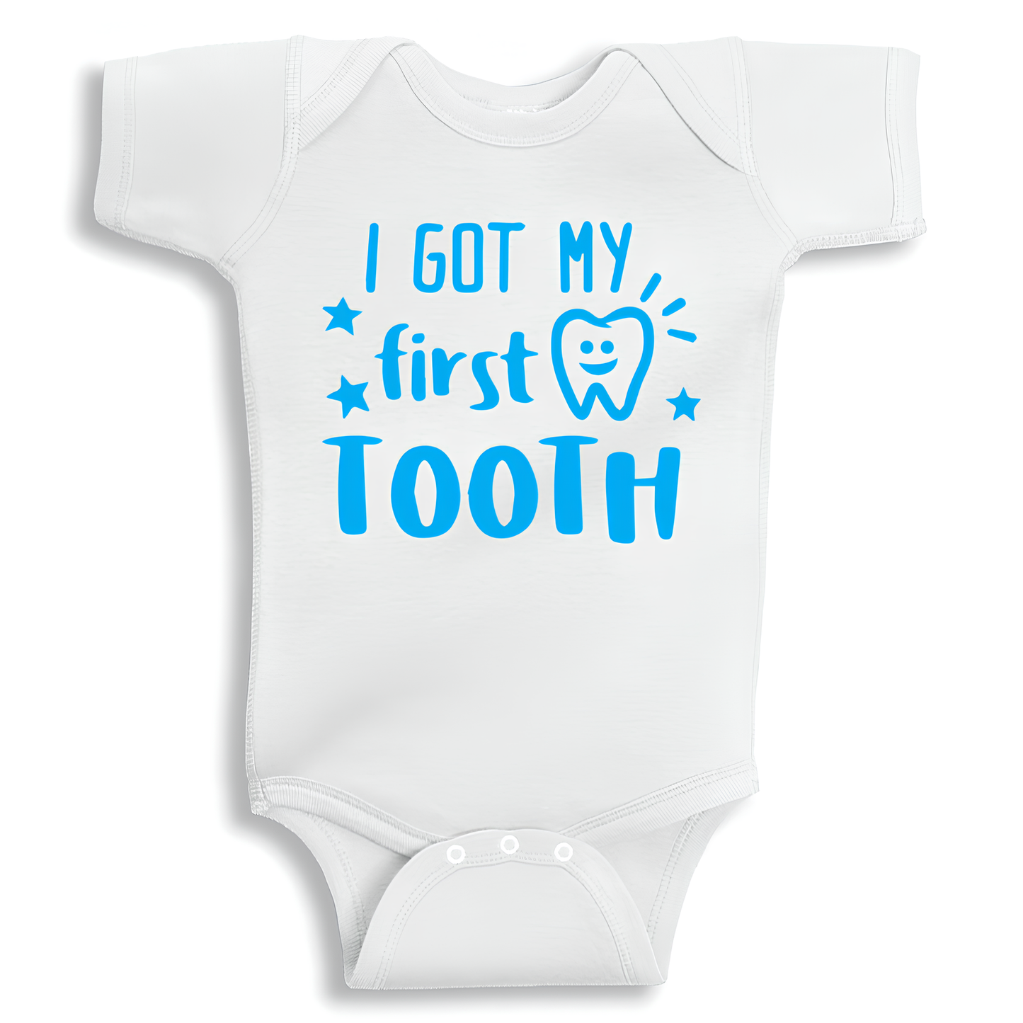 I Got My First Tooth baby onesie UAE soft cotton newborn bodysuit by Twinkle Hands