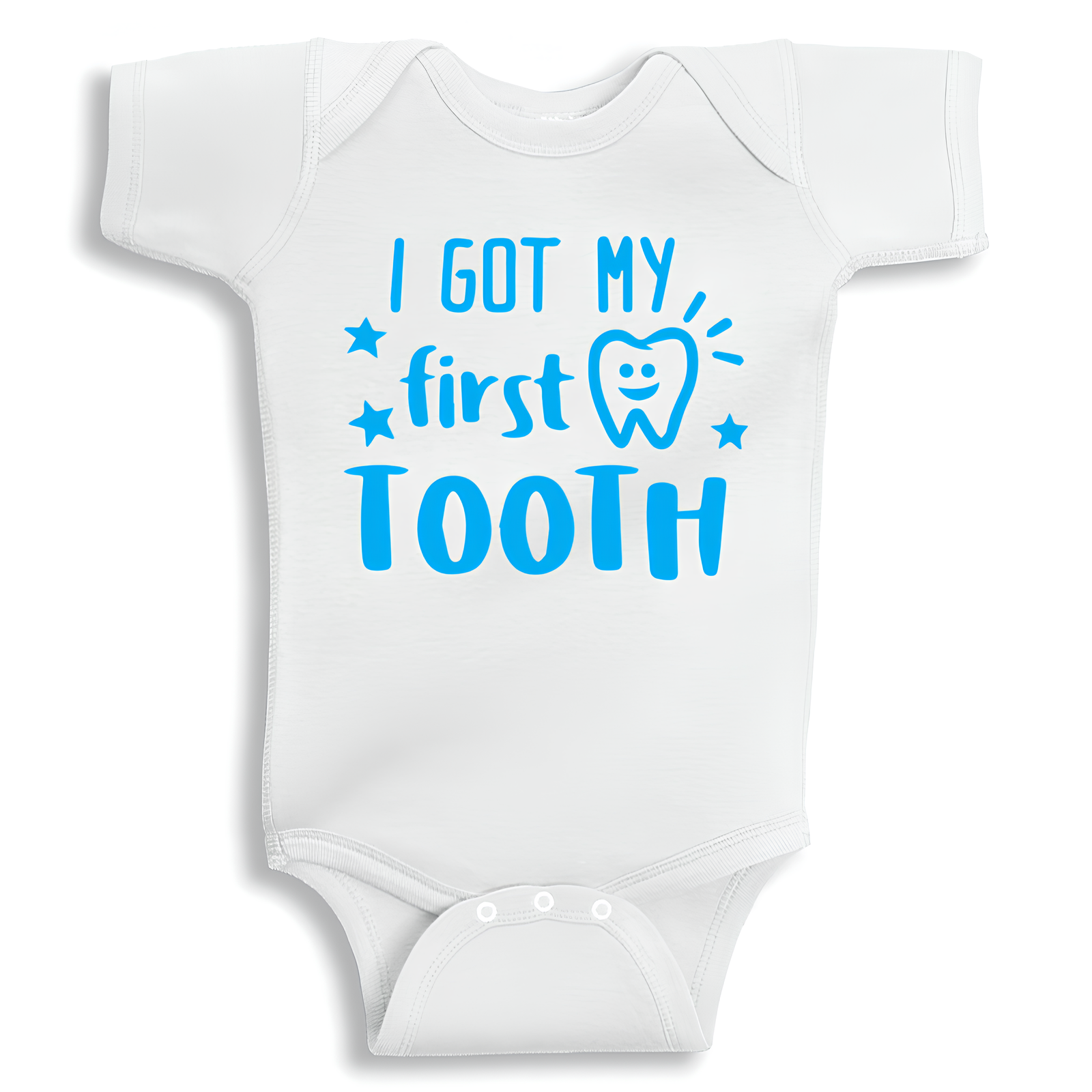 I Got My First Tooth baby onesie UAE soft cotton newborn bodysuit by Twinkle Hands