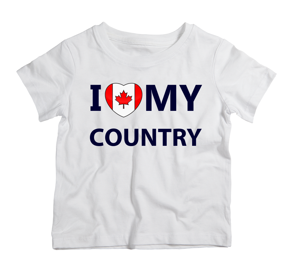I Love My Country Canada cotton t-shirt UAE soft cotton Canada inspired shirt by Twinkle Hands for casual everyday wear