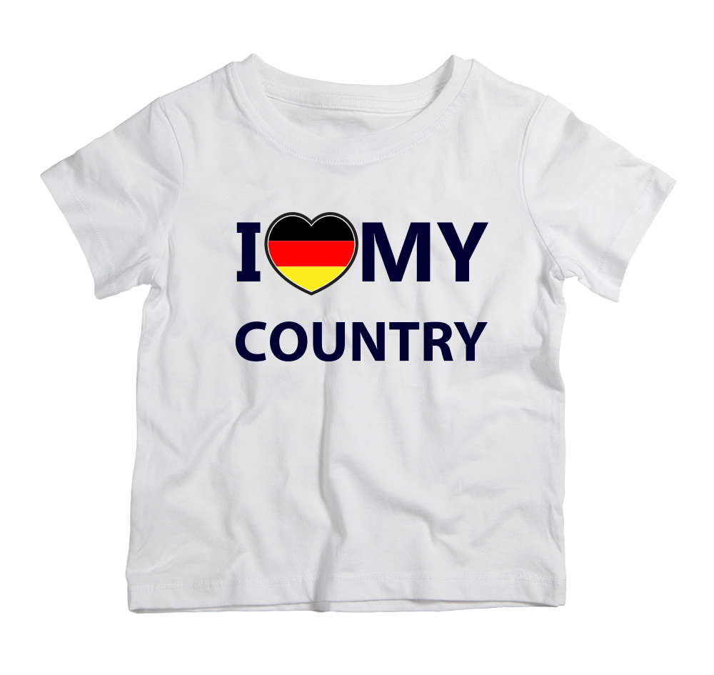 I Love My Country Germany cotton t-shirt UAE soft cotton Germany inspired shirt by Twinkle Hands for casual everyday wear