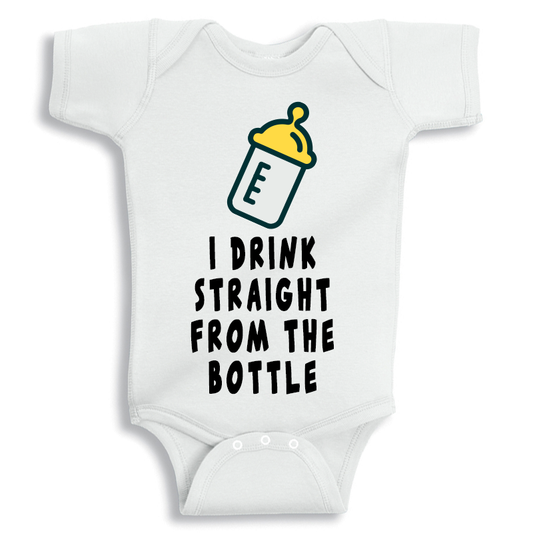 I drink stright from bottle Baby Onesie