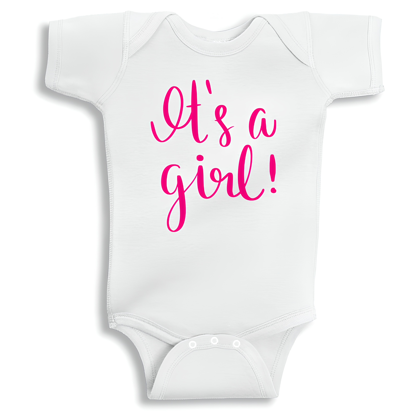 It’s a Girl baby onesie UAE soft cotton newborn bodysuit by Twinkle Hands, baby girl announcement outfit