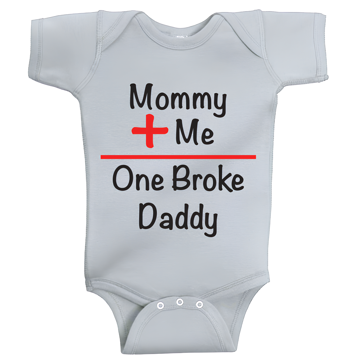 One Broke Daddy baby onesie UAE soft cotton newborn bodysuit by Twinkle Hands