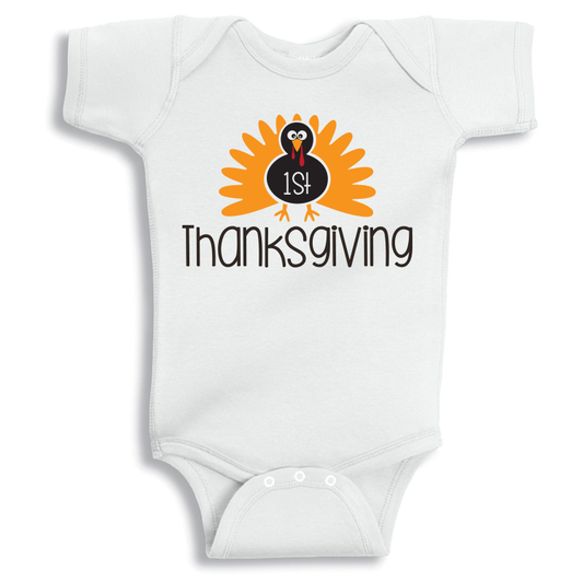 Thanksgiving baby onesie UAE soft cotton newborn Thanksgiving outfit by Twinkle Hands for family gatherings and baby photoshoots