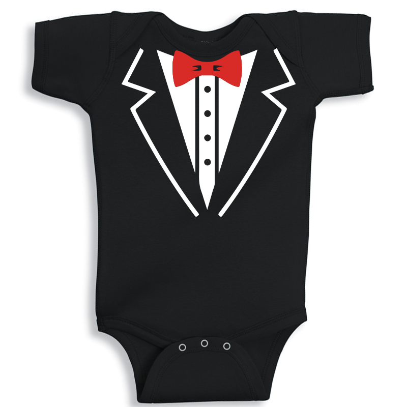 Tuxedo baby onesie UAE soft cotton newborn bodysuit by Twinkle Hands, formal baby outfit