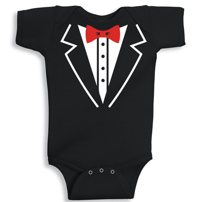 Tuxedo baby onesie UAE soft cotton newborn bodysuit by Twinkle Hands, formal baby outfit