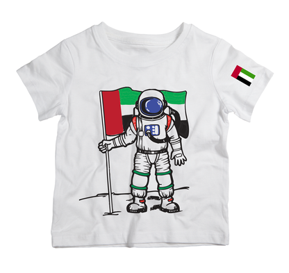 UAE Space Astronaut cotton t-shirt UAE soft cotton astronaut themed shirt by Twinkle Hands inspired by UAE space missions