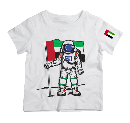UAE Space Astronaut cotton t-shirt UAE soft cotton astronaut themed shirt by Twinkle Hands inspired by UAE space missions